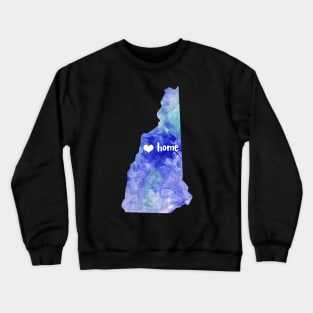 new hampshire state map watercolor Crewneck Sweatshirt